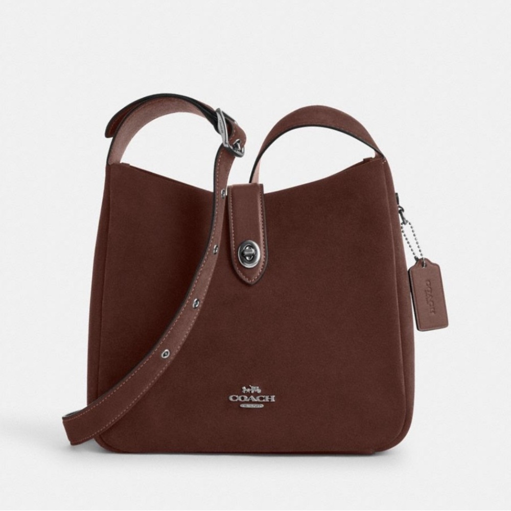 Coach Espresso Suede Crossbody Bag